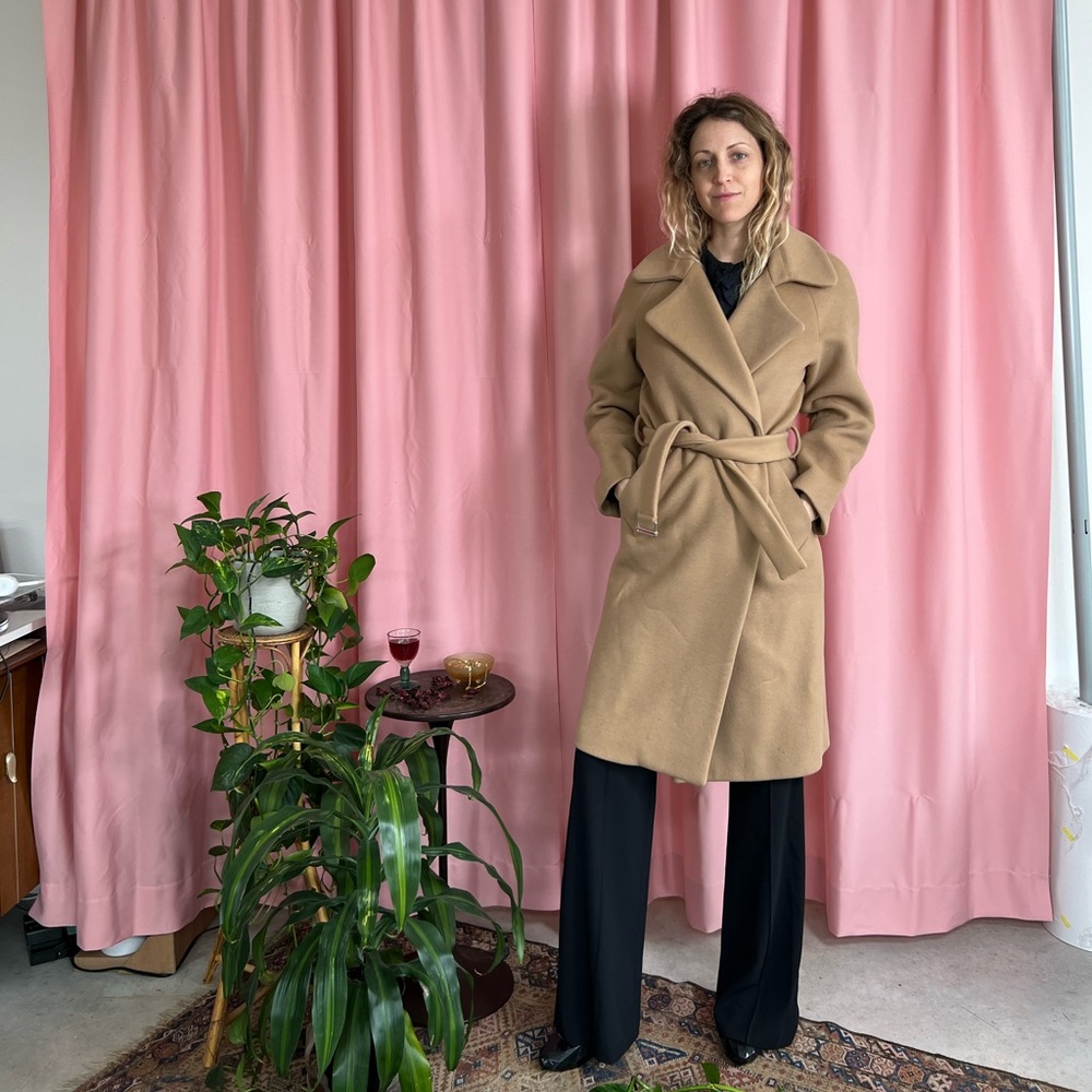 Sandro Paris Camel hair coat size 38